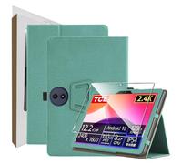 zZjoOoj Funda para TCL TAB A1 Plus de 12,2 pulgadas, funda ultradelgada de PU, paquete de protección para tableta con 1 pieza de película antiarañazos de dureza 9H, función de soporte vertical y