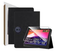 zZjoOoj Funda para TCL TAB A1 Plus de 12,2 pulgadas, ultrafina, funda de poliuretano, paquete de protección para tablet con 1 lámina antiarañazos, función de soporte vertical y correa de mano, color