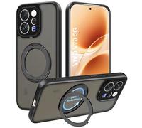zZjoOoj Funda para VIVO V70 5G/ V70 Elite 5G (Soporte 360°) Certificada de protección militar, resistente a golpes y arañazos, parte trasera mate, funda para móvil negra