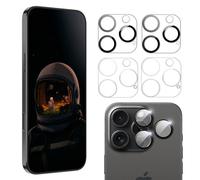 zZjoOoj Pack de 5 Protectores de cámara Compatibles con iPhone 16 Pro/iPhone 16 Pro Max 9H Tempered Glass, Ultra HD Clear Screen Protector, Anti-Scratch