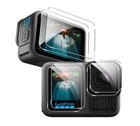 zZjoOoj Pack de 6 Protectores de Pantalla Para GoPro Hero 13 Black - HD Clear Screen + Película de Lente, 9H Hardness Glass Film