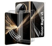 zZjoOoj para Honor Magic V5 protector de pantalla, película de TPU suave [No es vidrio templado de protección] protector de pantalla 3 con 1 pieza de película de TPU suave para la parte trasera y