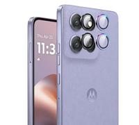 zZjoOoj Protector de cámara para Motorola Moto G86 5G / G86 Power 5G para cristal templado, vidrio templado 9H con anillo metálico individual, HD claro, 2 unidades (colorido y negro)