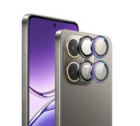 zZjoOoj Protector de cámara para OPPO A5 Pro 5G/4G para cristal blindado, vidrio templado 9H, anillo de metal individual, HD, transparente, 2 juegos (colores y negro)
