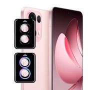 zZjoOoj Protector de Lente de Cámara Compatible con OPPO Reno 13 Pro 5G, Cristal Vidrio Templado 10H Individuo Metal, Anti Arañazos, Sin Burbujas,HD Clear, [Multicolor & Negro]