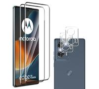 zZjoOoj Protector de pantalla compatible con Motorola Moto Edge 50 Fusion for Tempered Glass, Pack of 2 Protective Glass [3D Full Screen] & 2 piezas Camera Tempered Glass Film