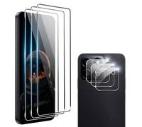 zZjoOoj Protector de pantalla de cristal templado para Honor 200 Smart 5G, pack de 3 + 3 protectores de pantalla y protección de cámara, dureza 9H, sin burbujas