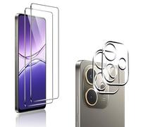zZjoOoj Protector de Pantalla para OPPO A50 Pro 5G/4G, 2 Piezas Cristal Templado y 2 Piezas Protector de Lente de Cámara, Dureza 9H Ultra Resistente Vidrio Templado para OPPO A5 Pro