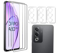 zZjoOoj Protector de pantalla para OPPO A80 5G, 3 Piezas de pantalla de vidrio templado+3 Piezas de Protector de Lente de Cámara,Sin Burbujas