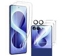 zZjoOoj Protector de Pantalla para Samsung Galaxy Z Flip 8, Pack of 2 9H Hardness External for Tempered Glass + 2 Soft TPU Inner Protective Film + 1 Pieces Camera Protection, HD