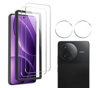 zZjoOoj Protector de Pantalla para Xiaomi Poco F7 Pro/Poco F7 Ultra Kit de Instalación Incluido, 2 Piezas Vidrio Templado y 2 Piezas Protector de Lente Cámara, 9H Dureza Cristal Templado Protección