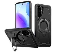 zZjoOoj Soporte Mágico de 360° para Samsung Galaxy A36 5G Funda for MagSafe, Invisible Stand, Military Standard,Soft TPU + PC Shockproof Mobile Funda,Negro
