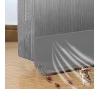 ZZJTPA Junta de cepillo para puerta, cinta de sellado de fondo de puerta de casa autoadhesivo antiinsectos antipolvo insonorizado puerta de dormitorio de silicona (Gris)