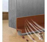 ZZJTPA Junta de cepillo para puerta, cinta de sellado de fondo de puerta de casa autoadhesivo antiinsectos antipolvo insonorizado puerta de dormitorio de silicona (marrón)