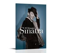 ZZJXYSCP Póster de Frank Sinatra con álbumes musicales de artistas populares, lienzo decorativo para pared, pintura para dormitorio, 60 x 90 cm, estilo marco