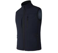 Zzkouine Punto chaleco protector chaleco camuflaje masculino chaleco de lana ligera forrado sin mangas chaqueta de golf de cáscara blanda 2 bolsillos ocultos material impermeable ligero viaje negro