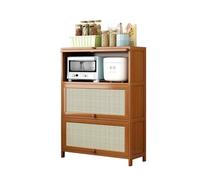 ZZlei2yu-12 Armario de Comedor Consola Aparador de Cocina marrón 3 Niveles con Compartimentos for café y té, 80 cm Altura