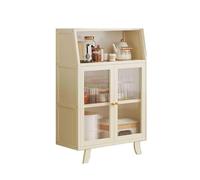 ZZlei2yu-12 Armario de Comedor Consola Aparador de Cristal Doble Puerta for Cocina y salón. De pie o for Colgar en la Pared, con Compartimentos Almacenamiento