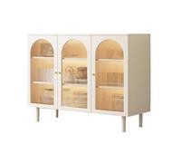 ZZlei2yu-12 Armario de Comedor Consola Aparador de Cristal Moderno y Sencillo con Tres Puertas estantes Madera for almacenaje Cocina, 120 cm
