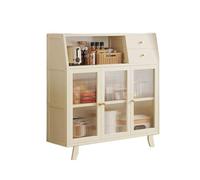 ZZlei2yu-12 Armario de Comedor Consola Aparador de Cristal Tres Puertas for Cocina y salón, pie, con cajones Almacenamiento