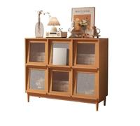 ZZlei2yu-12 Armario de Comedor Consola Aparador de Pared con Armario Almacenamiento Madera Maciza y Cristal for Sala Estar