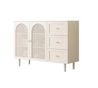 ZZlei2yu-12 Armario de Comedor Consola Aparador Moderno y Minimalista con Puertas Dobles, de ratán Madera, Tres cajones for almacenaje en la Cocina