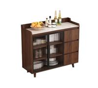 ZZlei2yu-12 Armario de Comedor Consola Aparador Mueble contra la Pared de Almacenamiento Integrado con Puerta Cristal Sala Estar