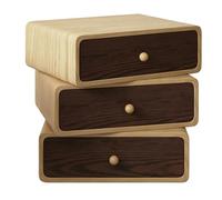 ZZlei2yu-12 Mesa de té Mesita de Noche con 3 cajones for el hogar, Dormitorio, Sala Estar, soluciones Almacenamiento Mesa de Suelo(Blanco,Medio)