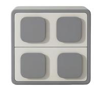 ZZlei2yu-12 Mesa de té Mesita de Noche Dos Tonos con cajones for Almacenamiento en el Dormitorio Mesa de Suelo(Grey,Grande)