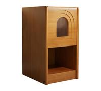 ZZlei2yu-12 Mesa de té Mesita de Noche Estrecha con Estante Superior y Abierto for organización Almacenamiento en el Dormitorio Mesa de Suelo(Yellow)