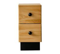 ZZlei2yu-12 Mesa de té Mesita de Noche Vertical Estrecha con Dos cajones y Base for Almacenamiento en el Dormitorio Mesa de Suelo(Yellow,Grande)