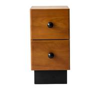 ZZlei2yu-12 Mesa de té Mesita de Noche Vertical Estrecha con Dos cajones y Base for Almacenamiento en el Dormitorio Mesa de Suelo(Red,Grande)