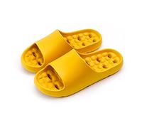 ZZlei2yu-12 Pantuflas Moda personalidad pareja sandalias con fugas verano Color sólido hogar interior baño grueso fondo masaje zapatillas mujer Zapatos de verano(36-37)