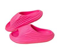 ZZlei2yu-12 Pantuflas Sandalias de suela gruesa de 4CM, novedad de verano for mujer, sandalias for interior y hogar for hombre, sandalias for exteriores Zapatos de verano(Rose red,36-37)