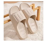 ZZlei2yu-12 Pantuflas Zapatillas de baño for hombre, baño de verano, interior, hogar, mudo, sandalias for el hogar, zapatillas de moda for mujer al aire libre Zapatos de verano(Curry,43-44)