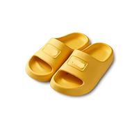 ZZlei2yu-12 Pantuflas Zapatillas de casa bonitas de verano, sandalias de suela gruesa, zapatillas de cueva for baño, zapatillas de hombre y mujer for exteriores Zapatos de verano(Yellow,38-39)
