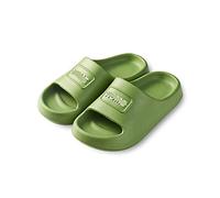 ZZlei2yu-12 Pantuflas Zapatillas de casa bonitas de verano, sandalias de suela gruesa, zapatillas de cueva for baño, zapatillas de hombre y mujer for exteriores Zapatos de verano(Green,42-43)