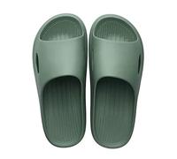 ZZlei2yu-12 Pantuflas Zapatillas de verano for hombre, zapatillas de casa for mujer, zapatillas for el hogar, baño interior, pareja de baño, sandalias, moda masculina Zapatos de verano(Green,40-41)