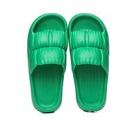 ZZlei2yu-12 Pantuflas Zapatillas plisadas de pétalos de verano for mujer, zapatillas de casa con sandalias silenciosas, zapatillas de exterior for mujer a la moda Zapatos de verano(Green,36/37)