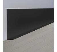 ZZLQIAN - Rodapié suave autoadhesivo PVC 60x20 mm - 25 metros zócalos de pared, plegable, zócalo moldura para pisos, color negro