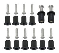 ZZLZX - Juego de 12 tuercas de goma M5 de neopreno con tornillo Pozi de acero inoxidable de 25 mm