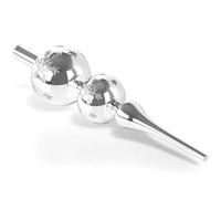 ZZOUFI Adorno Punta Arbol Navidad de Vidrio Cristal, Plata, 31cm Parte Superior Topper para la Copa de Arbol Navidad Grande, Brillante y Elegante