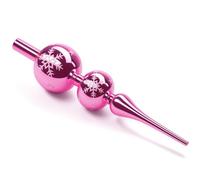 ZZOUFI Adorno Punta Arbol Navidad de Vidrio Cristal, Plata Rojo Dorado Blanca Negra, 31cm Parte Superior Topper para la Copa de Arbol Navidad Grande, Brillante y Elegante (Rosa)