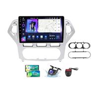 ZZPHKK Android 13 Automóviles CarPlay Android Auto Navegación Estéreo para Ford Mondeo 4 2006-2010 9" QLED Pantalla Táctil FM Am RDS Dab+ Radio DSP Bluetooth 5.0 Controles del Volante(NF-7)
