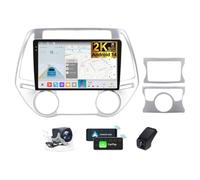ZZPHKK Android 14 Estéreo de Coche Doble DIN de 9,5 Pulgadas 2K Pantalla Táctil para Hyundai i20 PB 2012-2014 con CarPlay/Android Auto FM RDS Radio de Coche Bluetooth DSP + Cámara DVR(2K M400S)