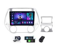 ZZPHKK Android 14 Estéreo de Coche Doble DIN de 9,5 Pulgadas 2K Pantalla Táctil para Hyundai i20 PB 2012-2014 con CarPlay/Android Auto FM RDS Radio de Coche Bluetooth DSP + Cámara DVR(M100CP)