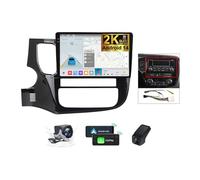 ZZPHKK Radio de Coche 2 DIN Android 14 para Mitsubishi Outlander 3 GF0W GG0W 2012-2018 con Carplay Android Auto 10 Pulgadas Pantalla Táctil 2K Estéreo Coche Bluetooth SWC FM/RDS + Cámara(A,2K M200S)