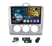 ZZPHKK Radio de Coche para Ford Focus 2 MK 2 2004-2011 - Radio Android 14 de 2K Pantalla de 9,5 Pulgadas con Carplay Android Auto Bluetooth - FM RDS/32EQ DSP + Cámara de Reversa & DVR(A,M160CP)