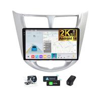 ZZPHKK Radio de Coche para Hyundai Solaris 1 2010-2016 con Carplay Android Auto Inalámbrico, 2K Pantalla Táctil de 9,5 Pulgadas Radio 2 DIN con GPS Bluetooth/4G WiFi DSP FM/RDS Radio(A,2K M800S)