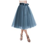 ZZSEAI Falda Tul Mujer,Tul Negro Falda Tutu Falda de Tul Mujer Tutu Triple Falda Tul Negra Conjunto de 2 uds. Traje De Mujer Elegante Oficinas Tutu Retro 80s Fiesta Carnaval Disfraz